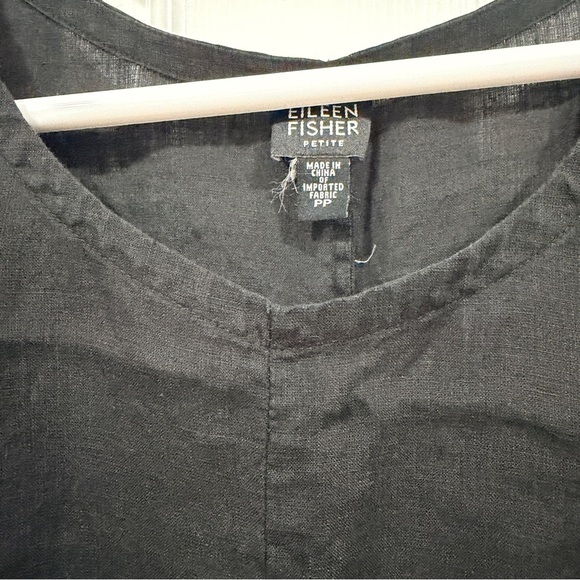 Eileen Fisher | 100% Irish linen Black Petite Dress - Picture 4 of 9